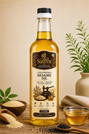 Home cold pressed sesame oil