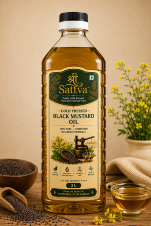 Home shri sattva cold pressed black mustard oil 2l