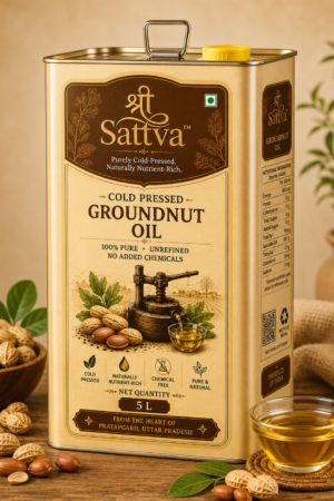 Home shri sattva cold pressed groundnut oil 5l