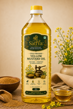 Home shri sattva cold pressed yellow mustard oil 2l